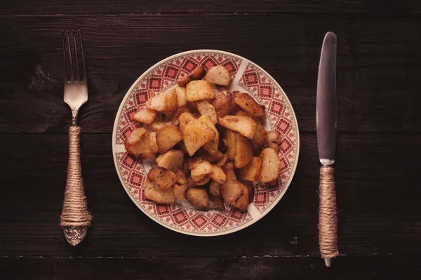 튀긴 감자 쐐기 — 스톡 사진