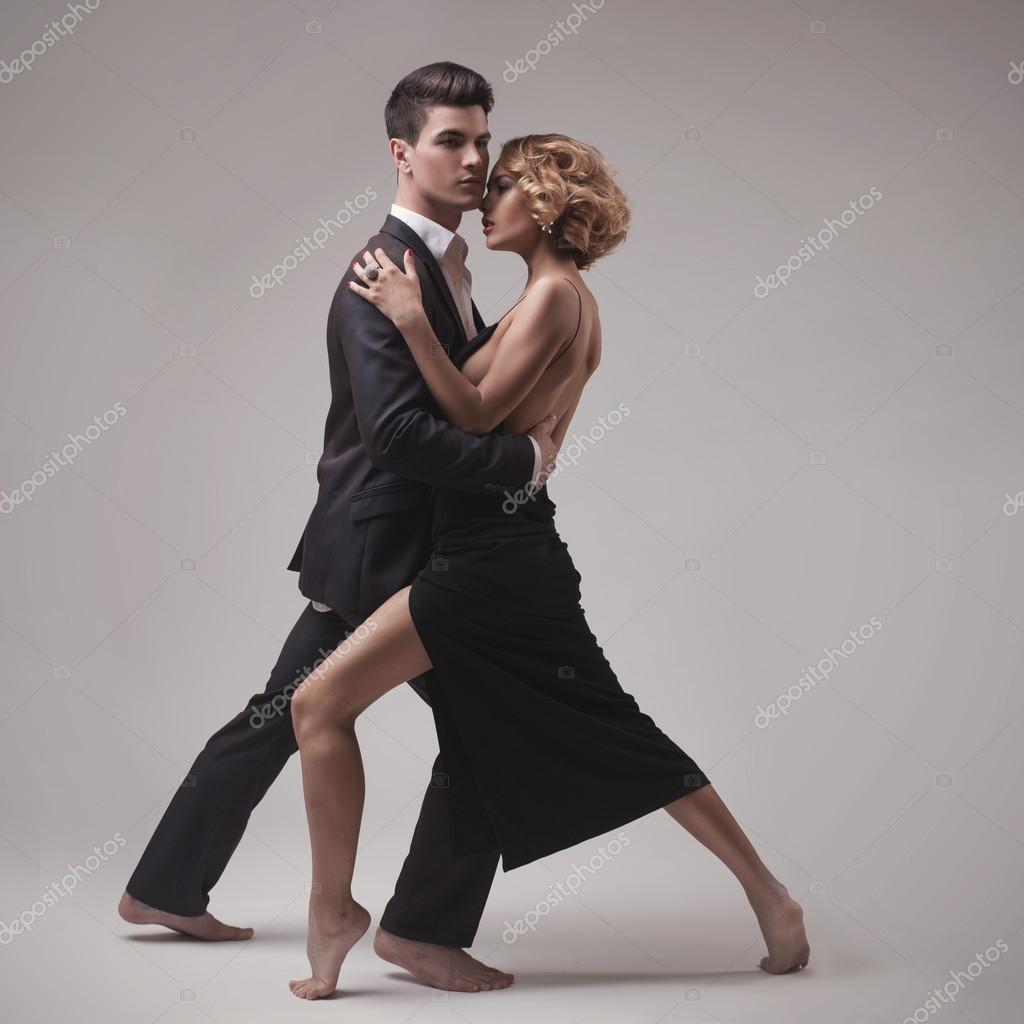 Couple en danse de style rétro image libre de droit par konstantynov