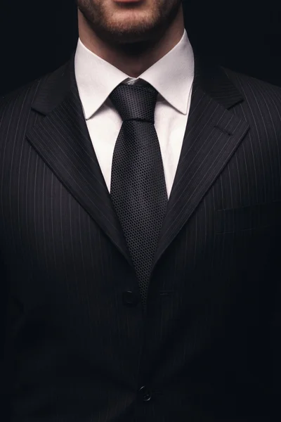 Closeup of young businessman suit — Stock Photo, Image