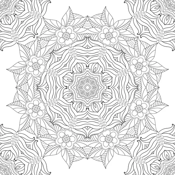 Scheda ornamento con mandala . — Vettoriale Stock