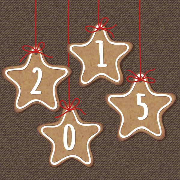 Carte de Noël avec cookies — Image vectorielle