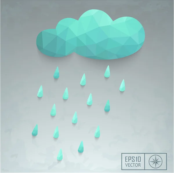 Βροχή και το σύννεφο. — Διανυσματικό Αρχείο