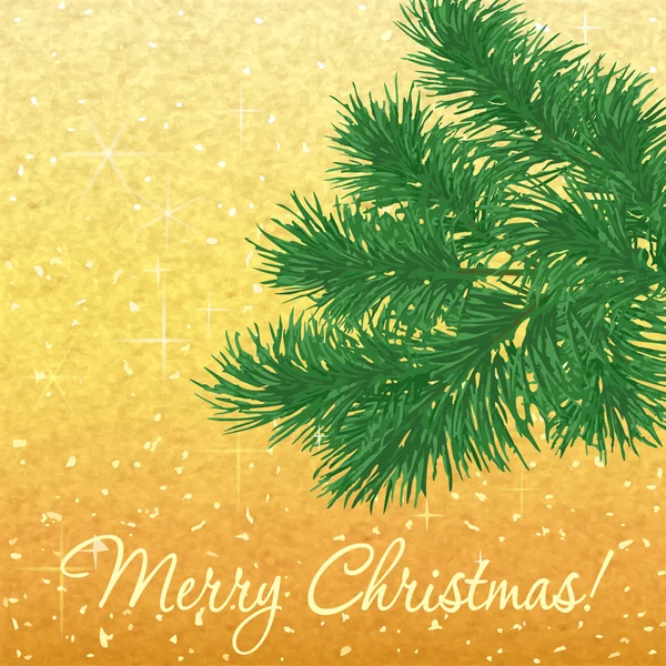 Рождественский фон с еловыми ветками — стоковый вектор