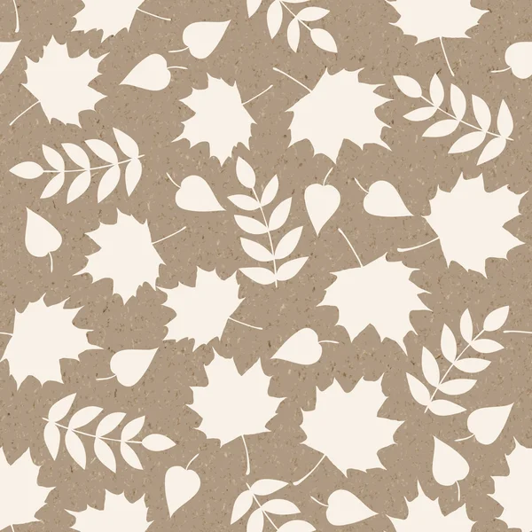 Autumn leaves on cardboard background — Stock Vector