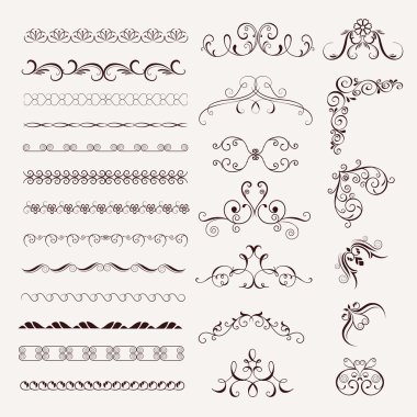 Set vintage dekoratif çerçeveler