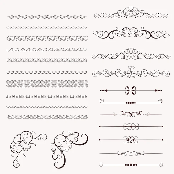 Set vintage decorative frames — Stock Vector