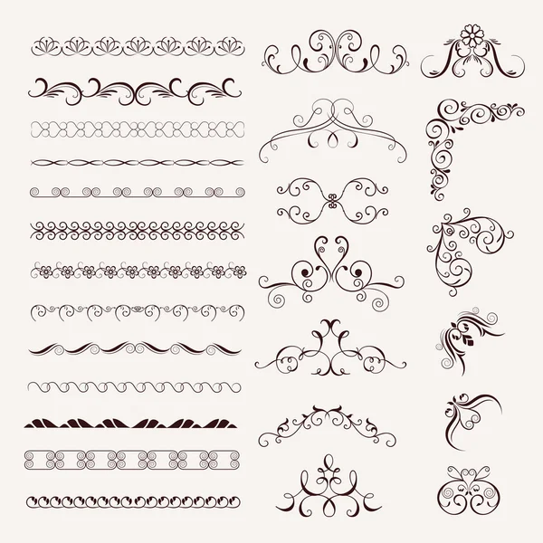 Set vintage decorative frames — Stock Vector