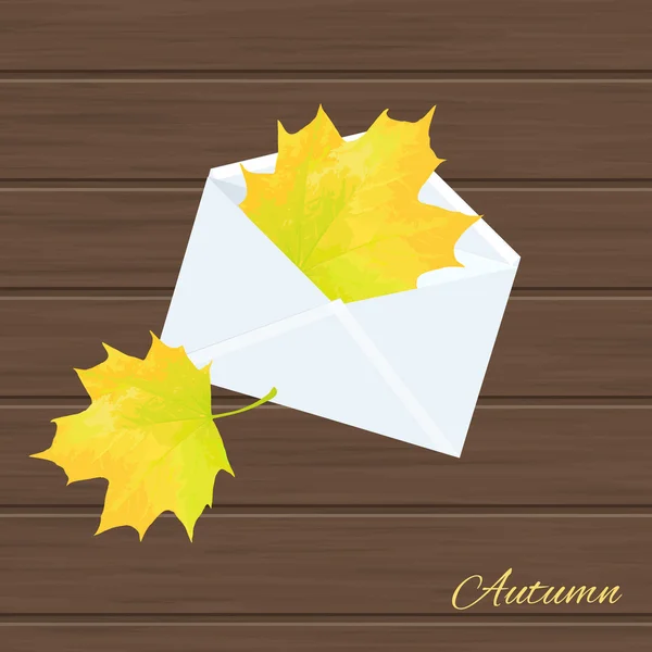 Ilustración con hojas de otoño — Vector de stock