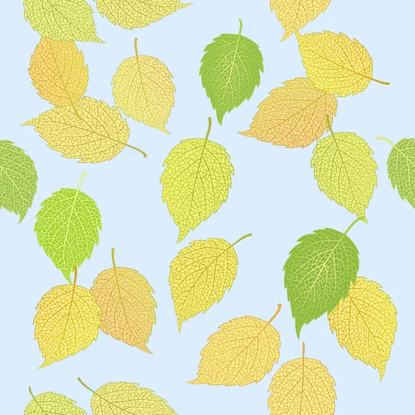 Seamless pattern with autumn leaves — Stock Vector