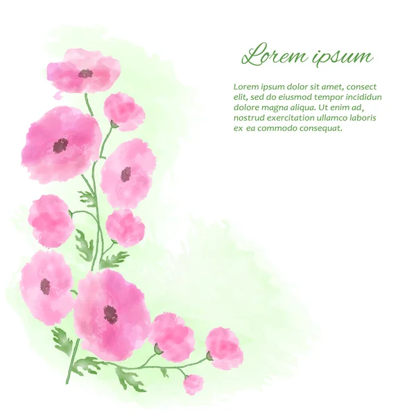 Illustration mit stilisierten Blumen — Stockvektor