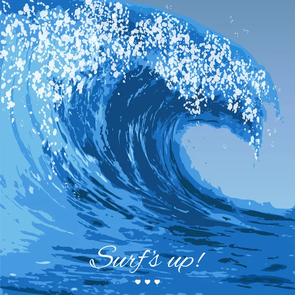 Stora ocean wave — Stock vektor