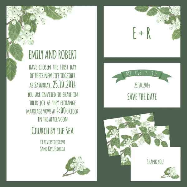 Düğün kartları kümesi