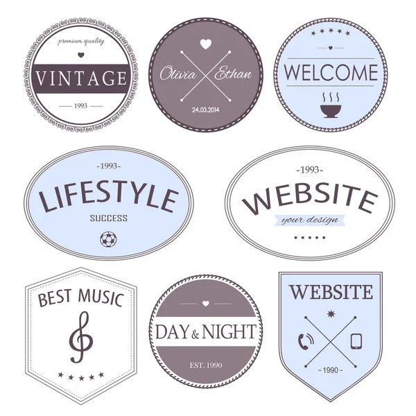 Set van hipster ontwerp pictogrammen — Stockvector