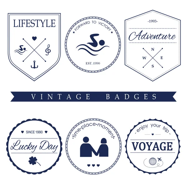 Ensemble de logos hipster vintage — Image vectorielle