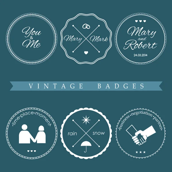 Reeks van vintage hipster logo 's — Stockvector