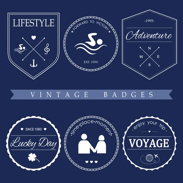 Reeks van vintage hipster logo 's — Stockvector