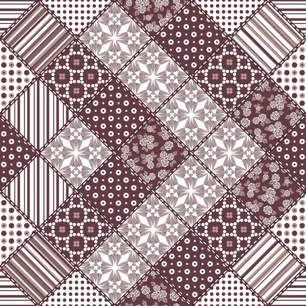 Creative seamless patchwork pattern — Stock Vector