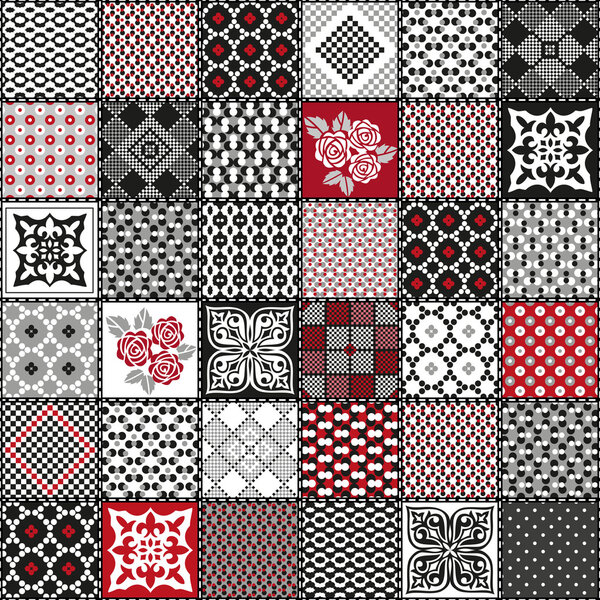 Creative seamless patchwork pattern 