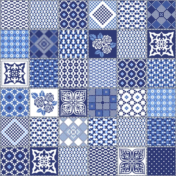 Modèle de patchwork sans couture créative — Image vectorielle