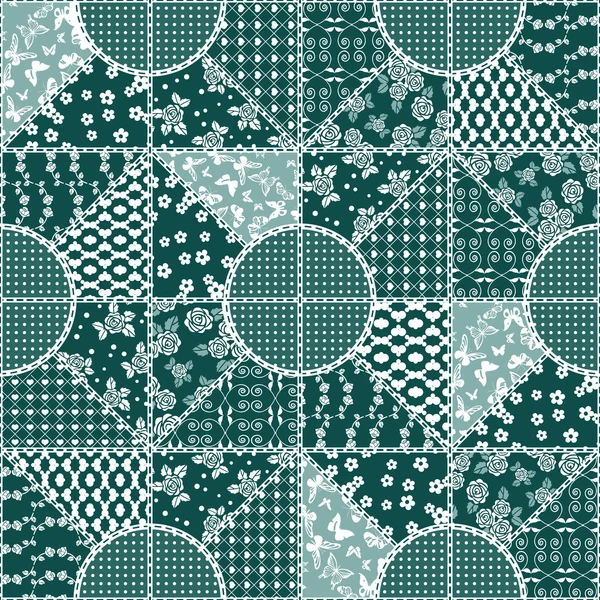 Modèle de patchwork sans couture créative — Image vectorielle