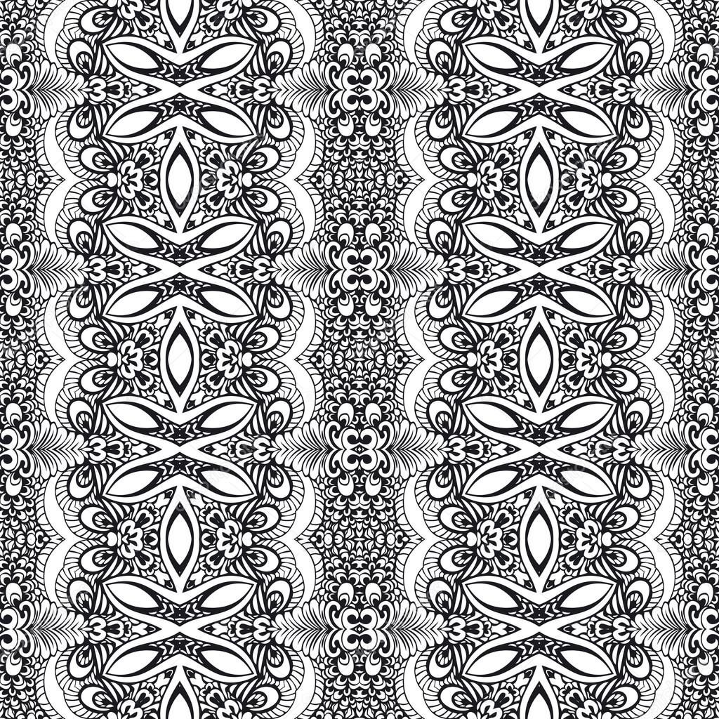 Seamless vector hand drawn ethnic pattern