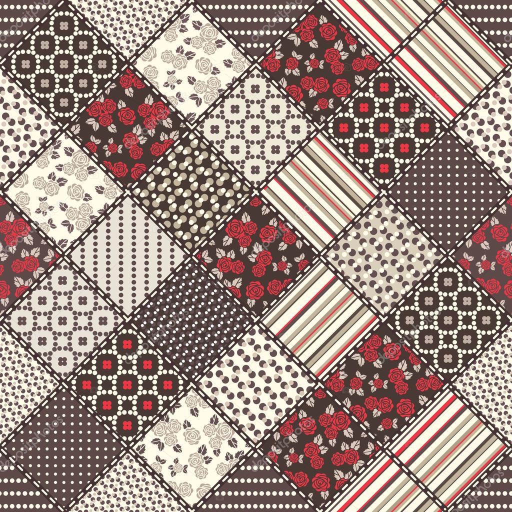 Creative seamless patchwork pattern 