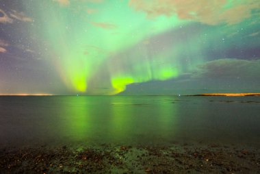 İzlanda 'da Aurora Borealis