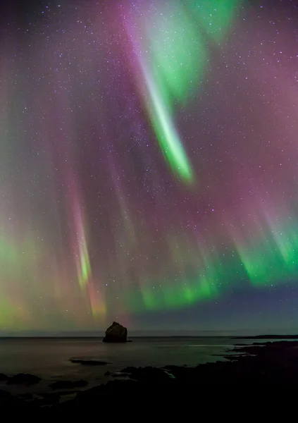 De lichte reflectie van de northern lights — Stockfoto