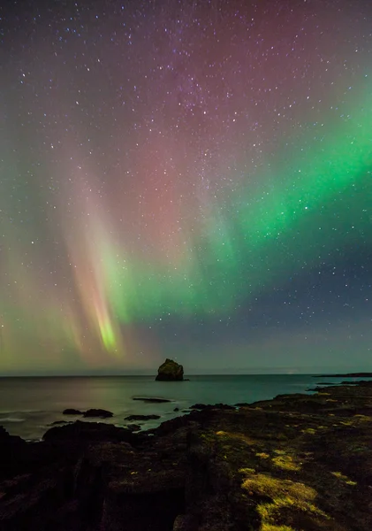 De lichte reflectie van de northern lights — Stockfoto