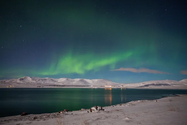Světelný odraz severní polární záře — Stock fotografie