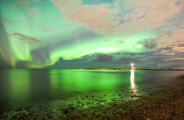 Aurora Borealis på Island — Stockfoto