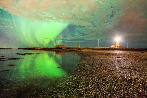 Aurora Borealis na Islândia — Fotografia de Stock