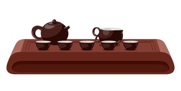 Tea ceremony. Vector illustration. — Stock Vector