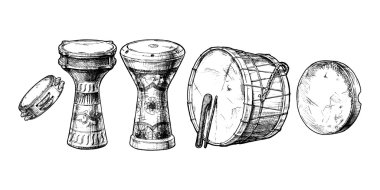 percussion instrument of the Near East. clipart