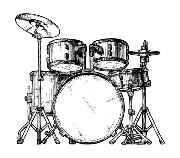 Ilustración de Drum Kit — Archivo Imágenes Vectoriales