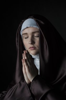 genç çekici Rahibe.