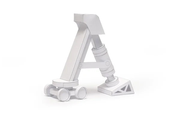 3D font. Letter A. — Stock Photo, Image