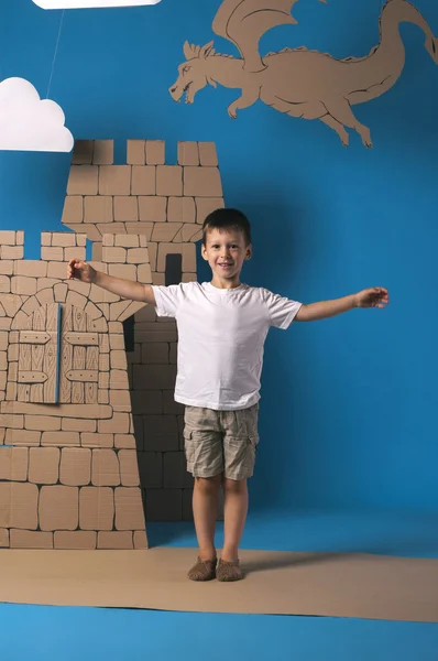 Child and castle — Stock Photo, Image