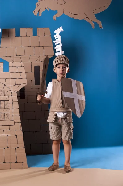 Caballero medieval niño — Foto de Stock