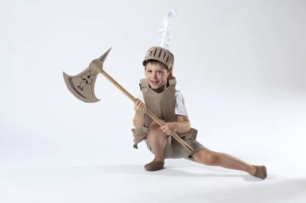 Medieval knight child — Stock Photo, Image