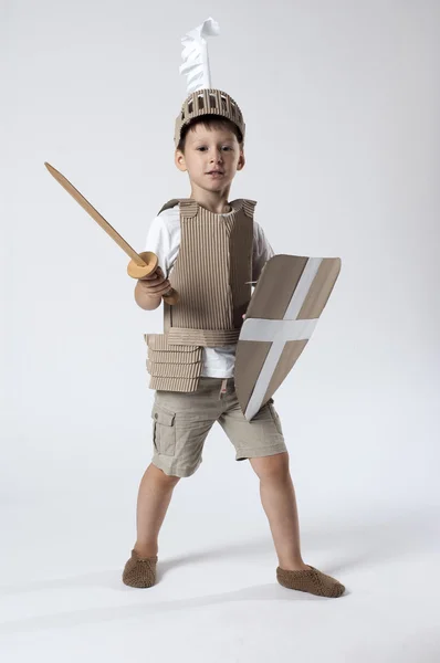 Medieval knight child — Stock Photo, Image