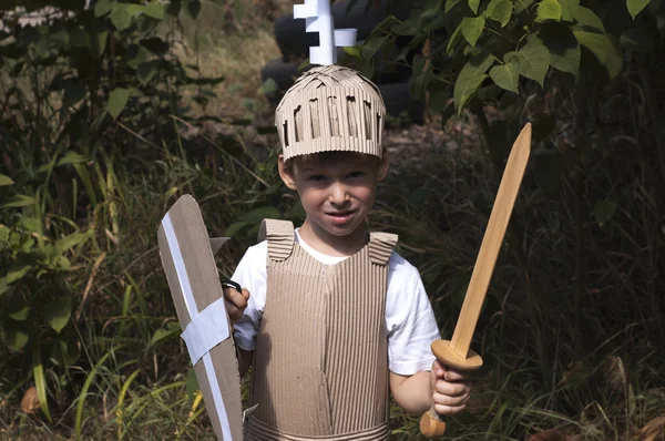 Medieval knight child — Stock Photo, Image