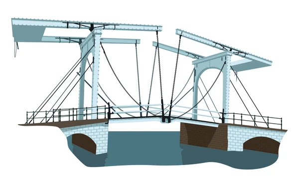 Alte brücke in amsterdam — Stockvektor