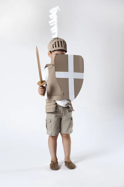 Medieval knight child — Stock Photo, Image