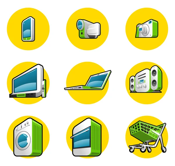 Household appliances icons — Stock Vector