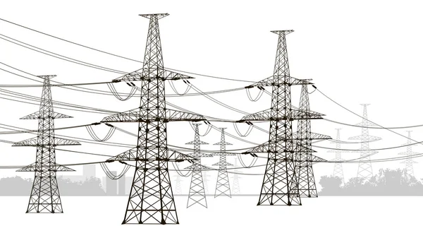 Power  lines — Stock Vector