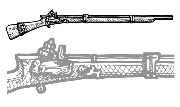 Oude musket — Stockvector