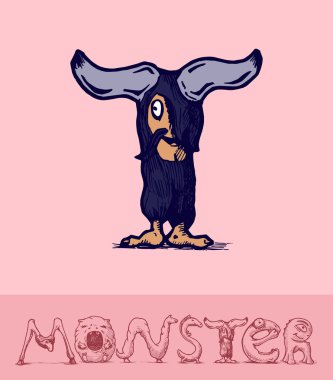 Monster font clipart