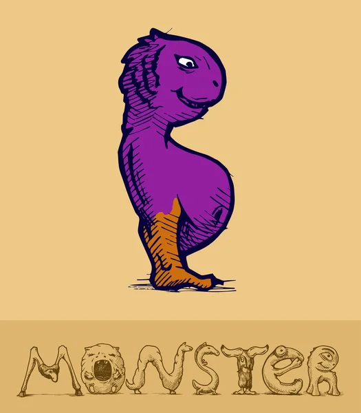 Monster fuente — Archivo Imágenes Vectoriales