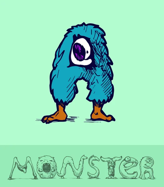 Fonte Monster —  Vetores de Stock